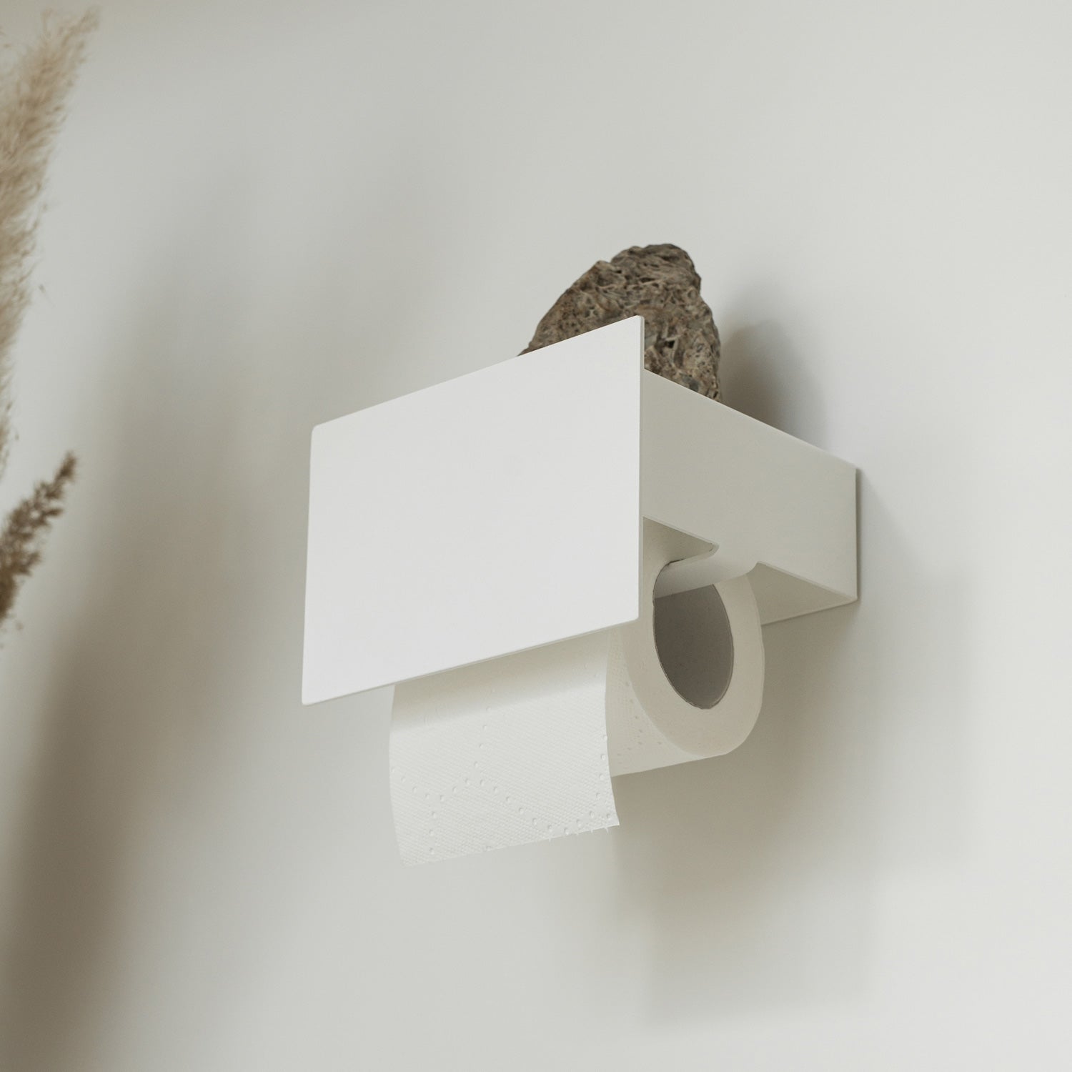 white toilet paper holder without drilling