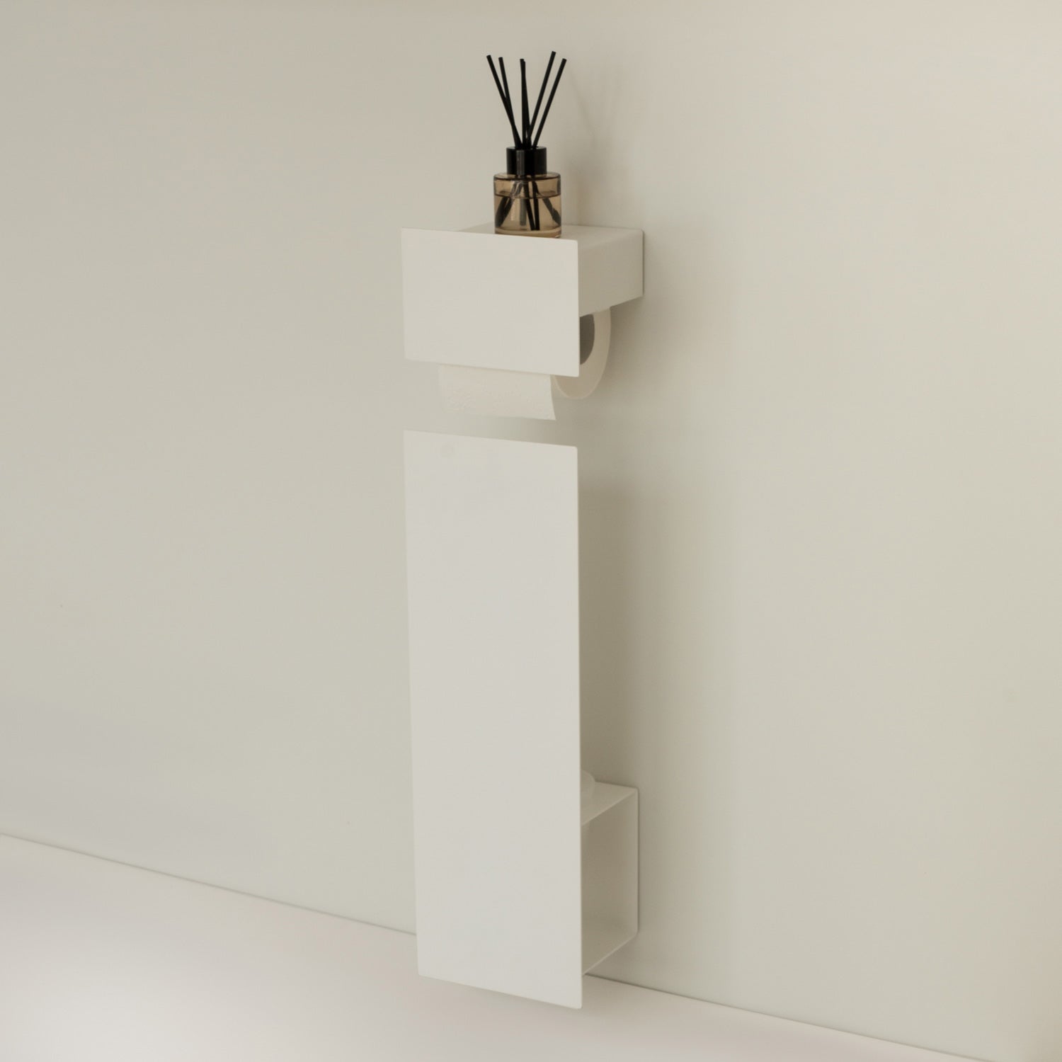white toilet set in white bathroom