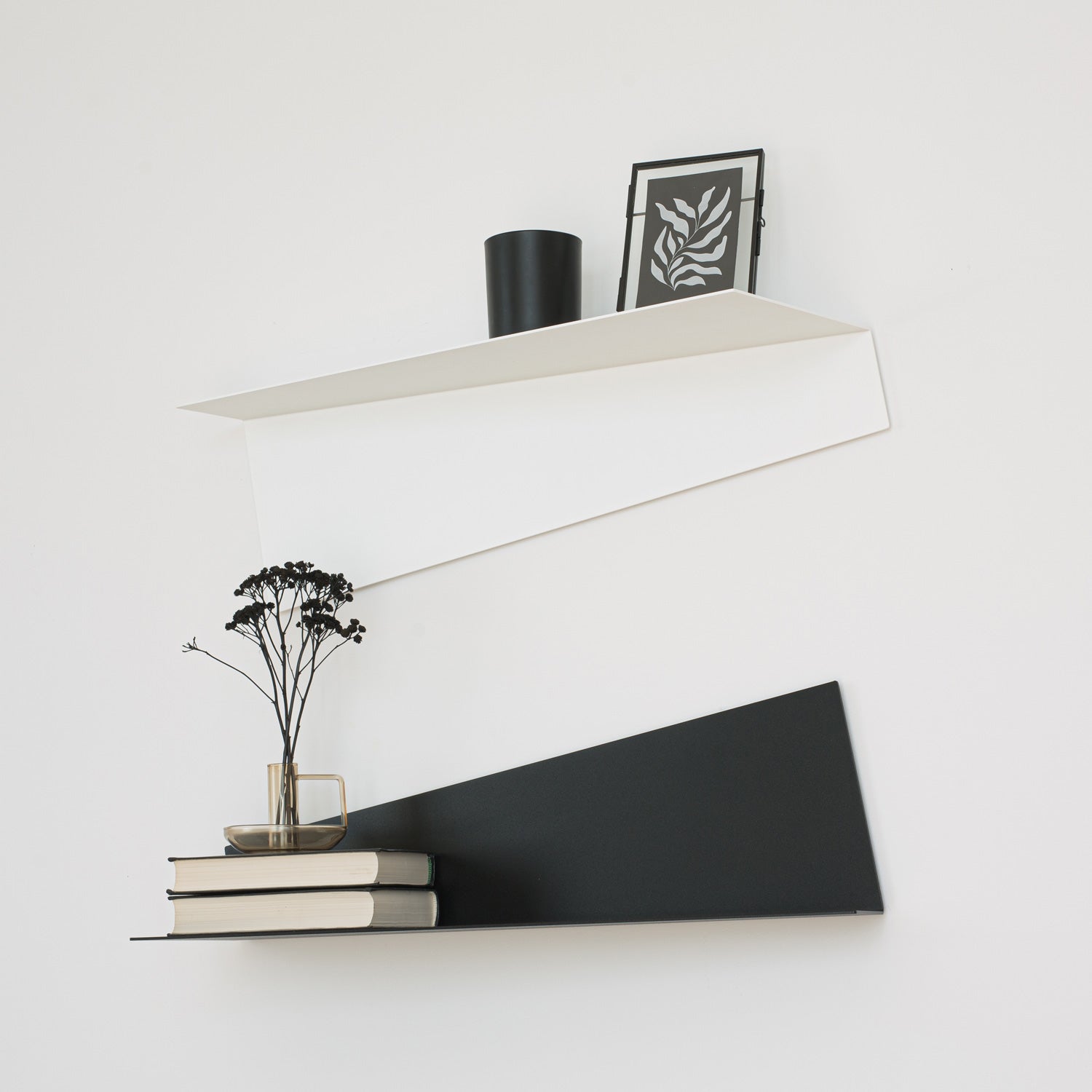 decorative triangle shape wall bookshelf